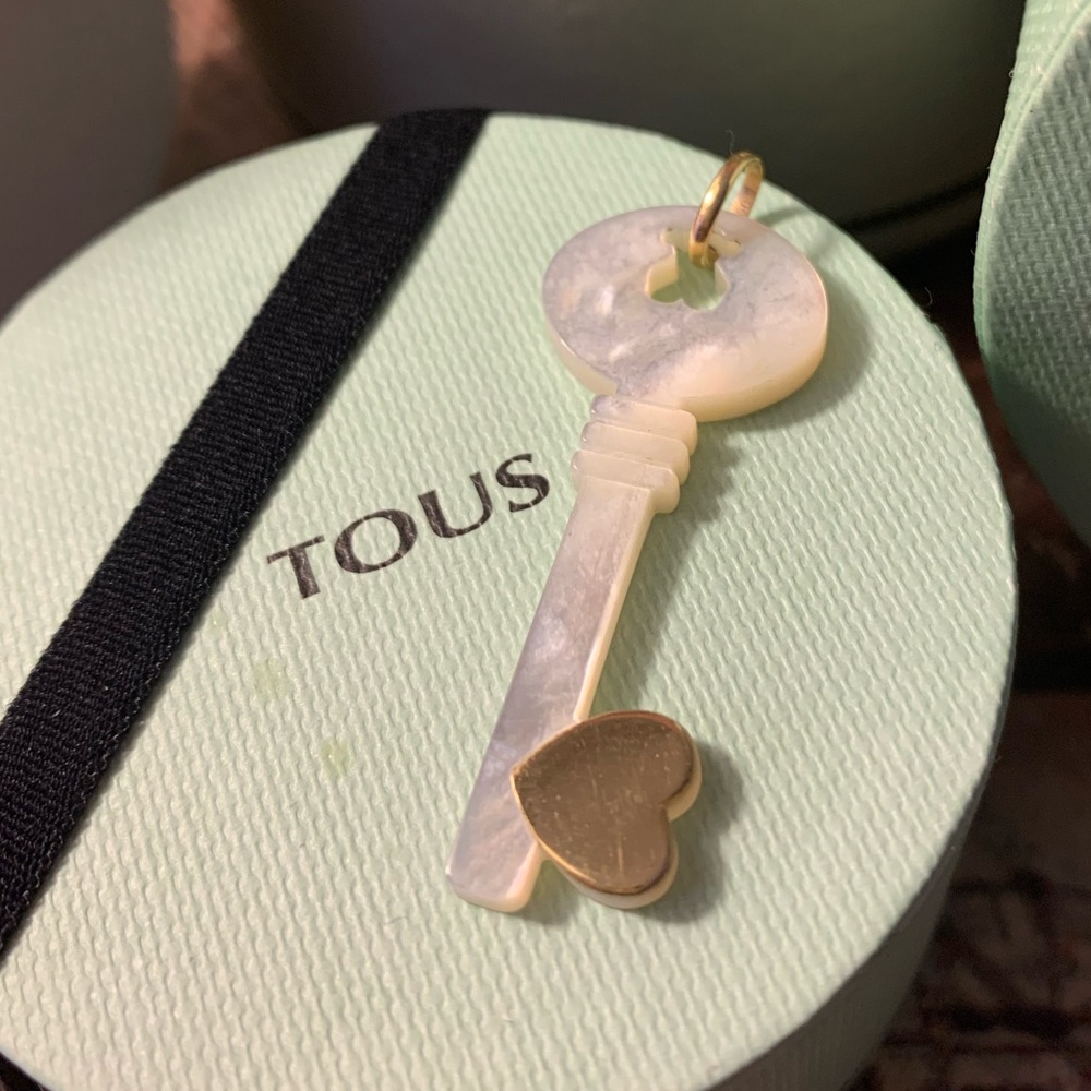 Authentic Tous gold and mother of pearl pendant